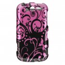 Hard Plastic Design Case for HTC Mytouch HD 4G - Purple Swirls