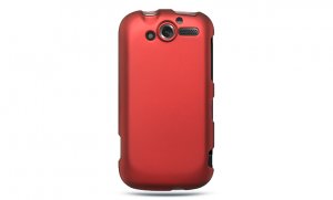 Hard Plastic Rubber Feel Cover Case for HTC Mytouch HD 4G - Red