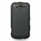 Hard Plastic Rubber Feel Cover Case for HTC Mytouch HD 4G - Black