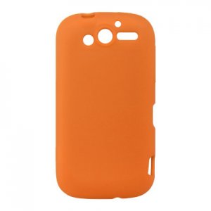 Soft Silicone Skin Cover Case for HTC Mytouch HD 4G - Orange