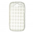 Crystal Gel Check Design Skin Case for HTC Mytouch HD 4G - Clear