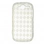Crystal Gel Check Design Skin Case for HTC Mytouch HD 4G - Clear