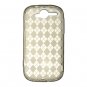 Crystal Gel Check Design Skin Case for HTC Mytouch HD 4G - Smoke