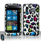 Hard Plastic Rubber Feel Design Case for HTC Surround - Rainbow Leopard