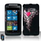 Hard Plastic Rubber Feel Design Case for HTC Surround - Royal Hearts