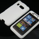 Hard Plastic Rubber Feel Cover Case for HTC Surround - White
