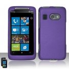 Hard Plastic Rubber Feel Cover Case for HTC Surround - Purple