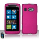 Hard Plastic Rubber Feel Cover Case for HTC Surround - Rose Pink
