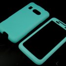 Hard Plastic Rubber Feel Cover Case for HTC Surround - Turquoise