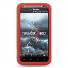 Soft Silicone Skin Cover Case for HTC Thunderbolt 4G (Verizon) - Red