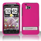 Hard Plastic Rubber Feel Cover Case for HTC Thunderbolt 4G (Verizon) - Rose Pink