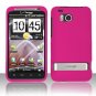 Hard Plastic Rubber Feel Cover Case for HTC Thunderbolt 4G (Verizon) - Rose Pink