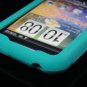 Soft Silicone Skin Cover Case for HTC Wildfire 6225 - Turquoise