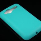 Soft Silicone Skin Cover Case for HTC Wildfire 6225 - Turquoise