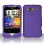 Hard Plastic Rubber Feel Cover Case for HTC Wildfire 6225 - Purple