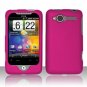 Hard Plastic Rubber Feel Cover Case for HTC Wildfire 6225 - Rose Pink