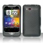 Hard Plastic Rubber Feel Design Case for HTC Wildfire 6225 - Carbon Fiber