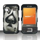 Hard Plastic Rubber Feel Design Case for Huawei M750 - Ace of Spade Skull