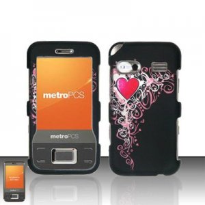 Hard Plastic Rubber Feel Design Case for Huawei M750 - Royal Hearts