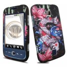 Hard Plastic Rubber Feel Design Case for Huawei Ascend M860 - Koi Fish