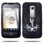 Hard Plastic Rubber Feel Design Case for Huawei Ascend M860 -  Abstract Tattoo