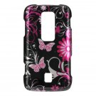 Hard Plastic Design Case for Huawei Ascend M860 - Pink Butterfly