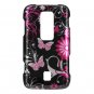 Hard Plastic Design Case for Huawei Ascend M860 - Pink Butterfly