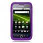 Soft Silicone Skin Cover Case for Huawei Ascend M860 - Purple