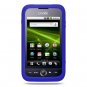 Soft Silicone Skin Cover Case for Huawei Ascend M860 - Blue
