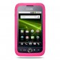 Soft Silicone Skin Cover Case for Huawei Ascend M860 - Hot Pink
