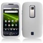 Textured Flexi Silicone Skin Cover Case for Huawei Ascend M860 - White