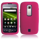 Textured Flexi Silicone Skin Cover Case for Huawei Ascend M860 - Hot Pink