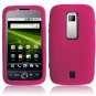 Textured Flexi Silicone Skin Cover Case for Huawei Ascend M860 - Hot Pink