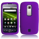 Textured Flexi Silicone Skin Cover Case for Huawei Ascend M860 - Purple