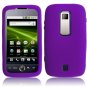 Textured Flexi Silicone Skin Cover Case for Huawei Ascend M860 - Purple