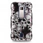 Hard Plastic Design Case for Huawei Ascend M860 - Black Skulls