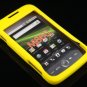 Hard Plastic Rubber Feel Cover Case for Huawei Ascend M860 - Yellow