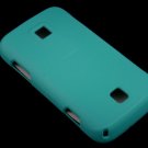 Hard Plastic Rubber Feel Cover Case for Huawei Ascend M860 - Turquoise