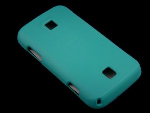 Hard Plastic Rubber Feel Cover Case for Huawei Ascend M860 - Turquoise