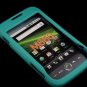 Hard Plastic Rubber Feel Cover Case for Huawei Ascend M860 - Turquoise