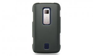 Hard Plastic Rubber Feel Cover Case for Huawei Ascend M860 - Black