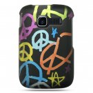 Hard Plastic Rubber Feel Design Case for Kyocera Torino S2300 - Rainbow Peace Sign