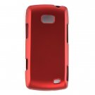 Hard Plastic Rubber Feel Cover Case for LG Ally VS740 - Red