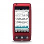 Hard Plastic Rubber Feel Cover Case for LG Fathom VS750 - Red