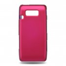 Hard Plastic Rubber Feel Cover Case for LG Fathom VS750 - Hot Pink