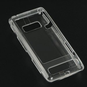Hard Plastic Rubber Feel Cover Case for LG Fathom VS750 - Clear
