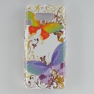 Hard Plastic Design Case for LG Fathom VS750 - White Rainbow Butterfly