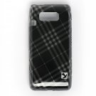 Hard Plastic Design Case for LG Fathom VS750 - Smoke Diagonal Check
