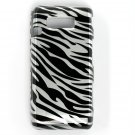 Hard Plastic Design Case for LG Fathom VS750 - Black and Silver Zebra