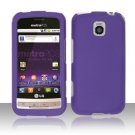 Hard Plastic Rubber Feel Cover Case for LG Optimus M - Purple